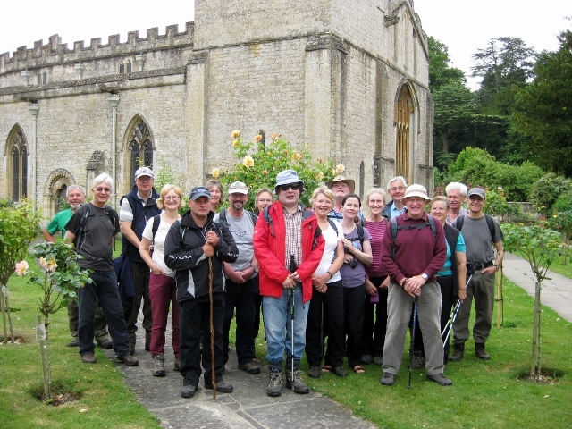 Our turn to pose in front of Bibury Church